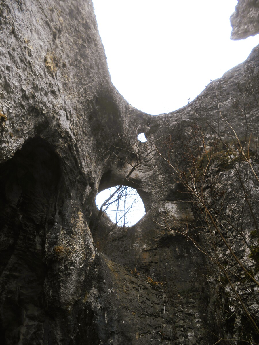 The three holes in the karst rocks of Vratsata